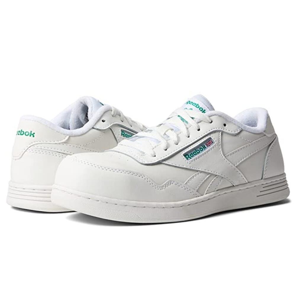 Reebok Womens Club Memt Work EH Comp Toe Sneakers US 8 Wide EU 38-39 White EUC